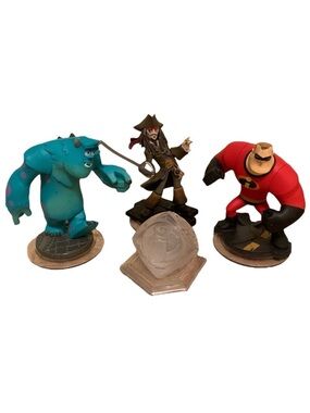 Disney Infinity Starter Set - Sulley, Jack Sparrow, Mr. Incredible - Tested